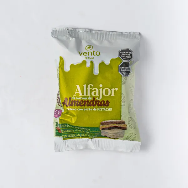 Alfajor blanco relleno de pistacho keto - Vento
