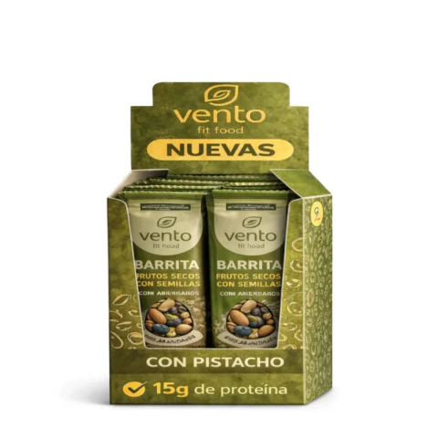 Barrita keto frutos secos con semillas y pistacho - Vento