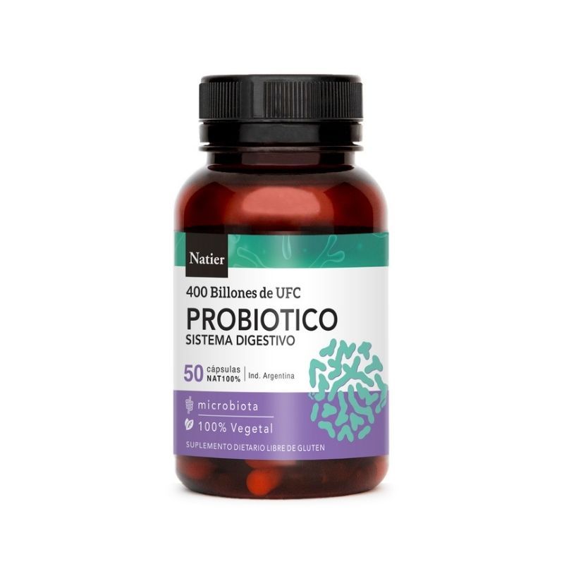 Cápsulas de probiótico digestivo x50 - natier