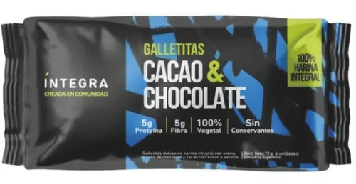 Galletitas cacao y chocolate x72g - Integra
