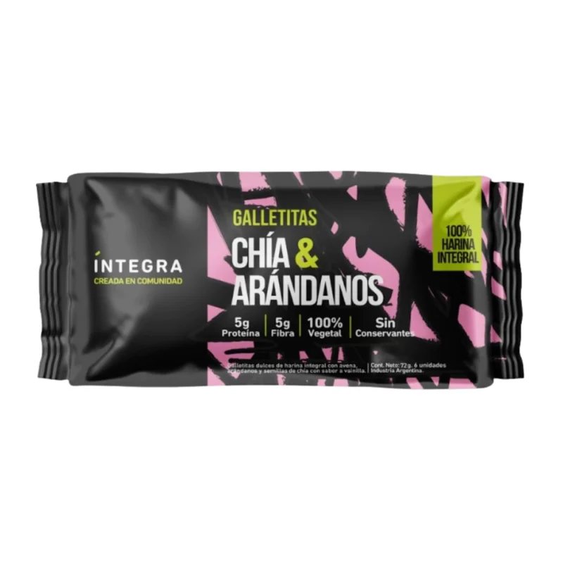 Galletitas chia y arándano x72g - Integra