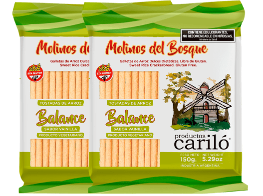 Tostada de arroz balance sabor vainilla - Carilo