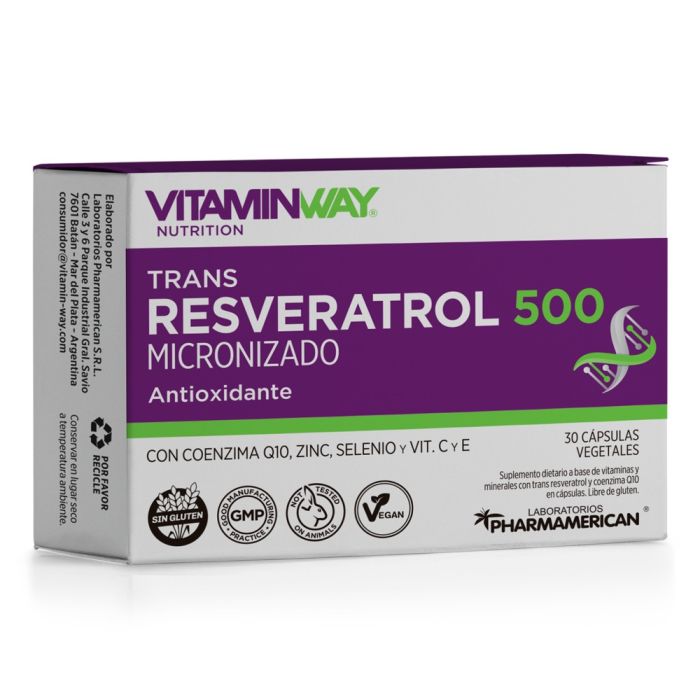 Trans resveratrol 500 x30 - Vitamin Way