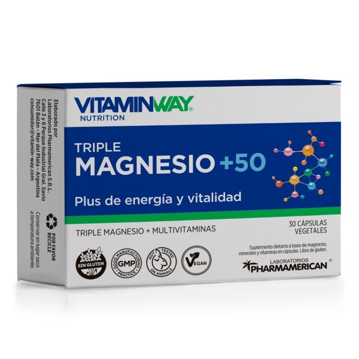 Triple de magnesio +50 x30 - Vitamin Way