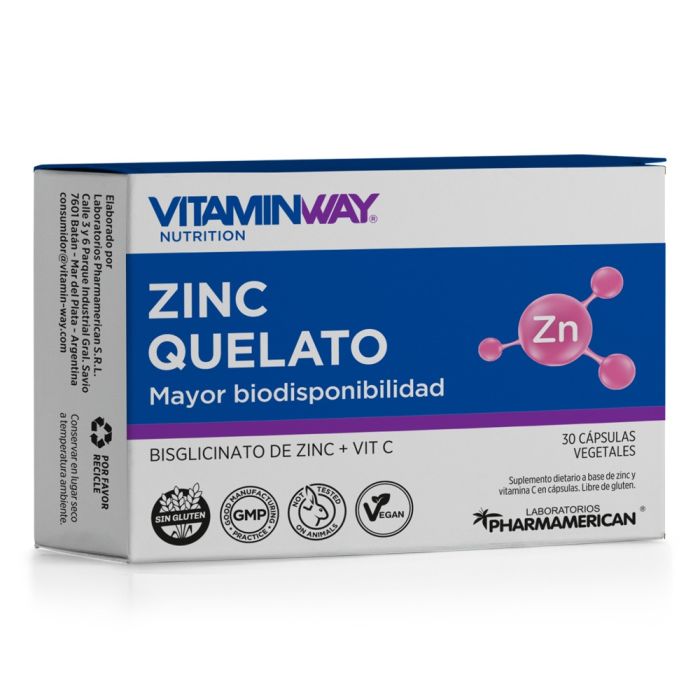 Zinc quelato x30 - Vitamin Way