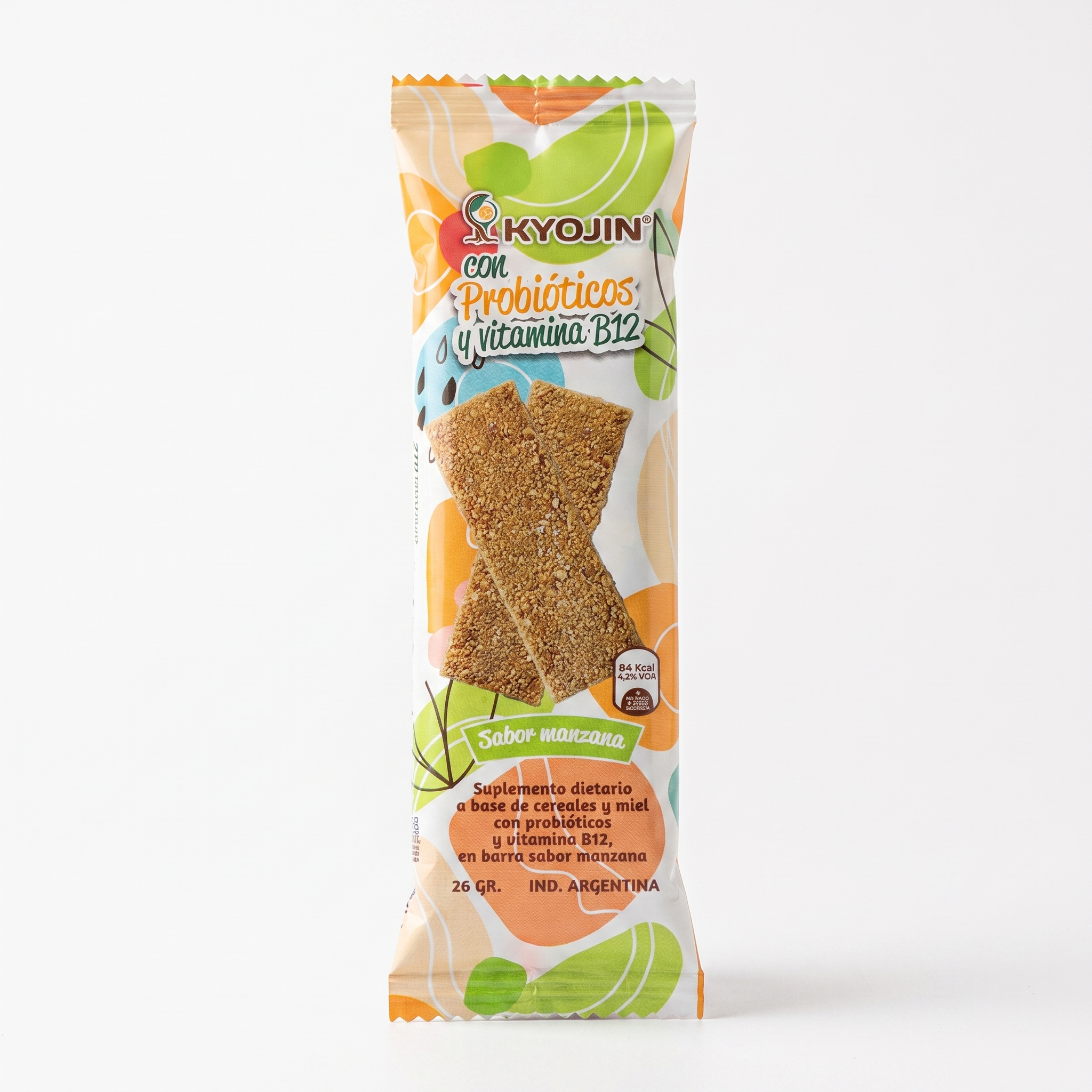 Barrita de cereal con probióticos y vitamina B12 sabor manzana - KYOJIN